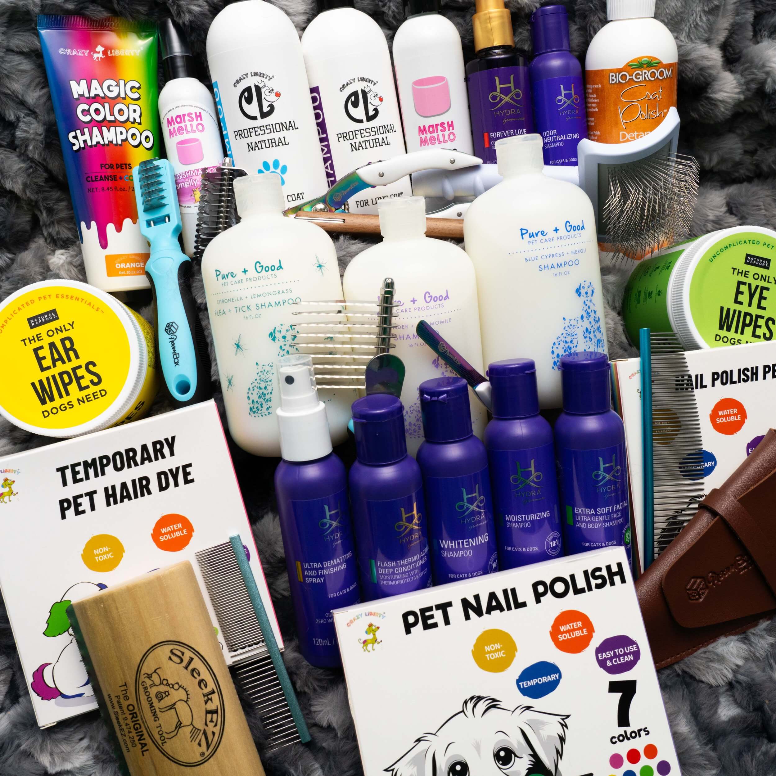 About our monthly dog grooming subscription boxes, GroomBox Featured Brands.