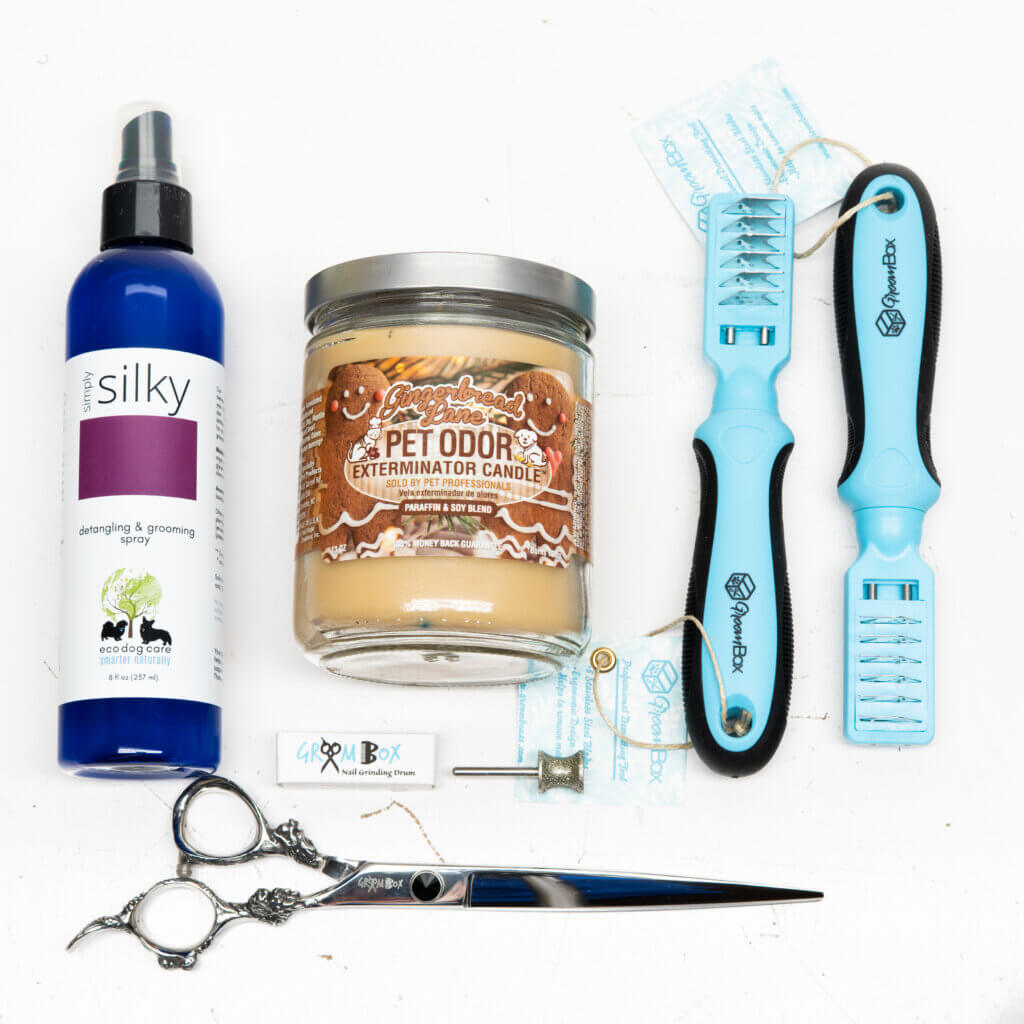 so silky spray dog grooming shampoo GroomBox Premium a subscription box for dog groomers.