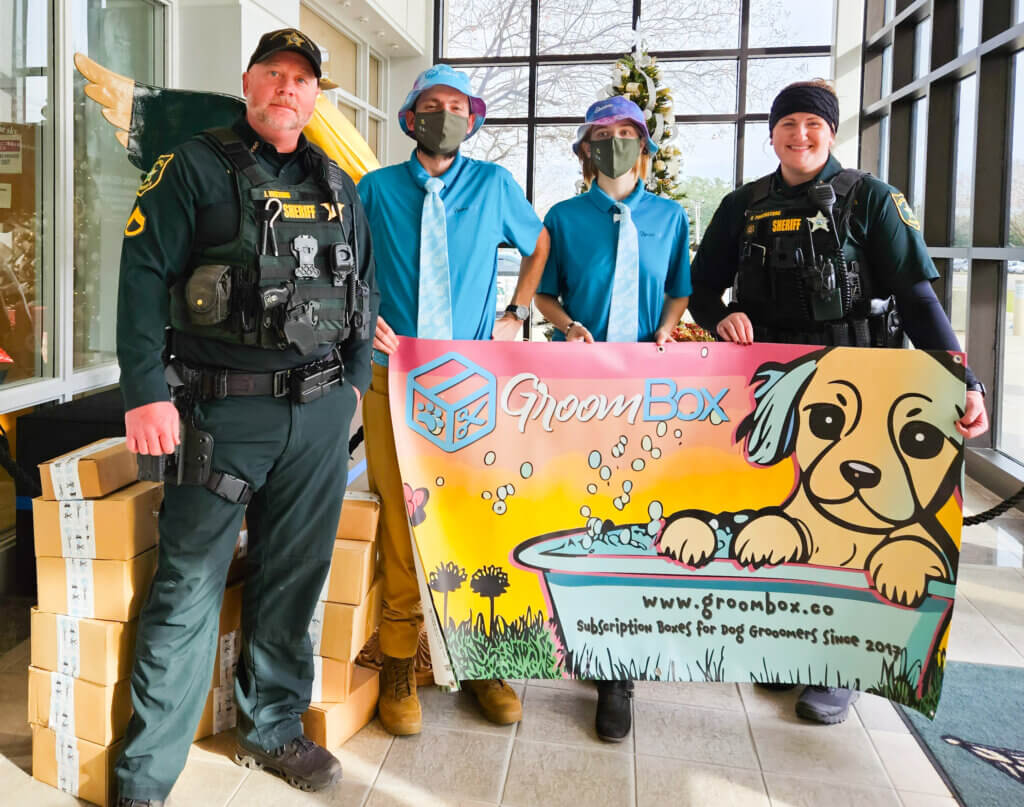 dog grooming supplies through GroomBox, a subscription box for dog groomers who practice dog grooming