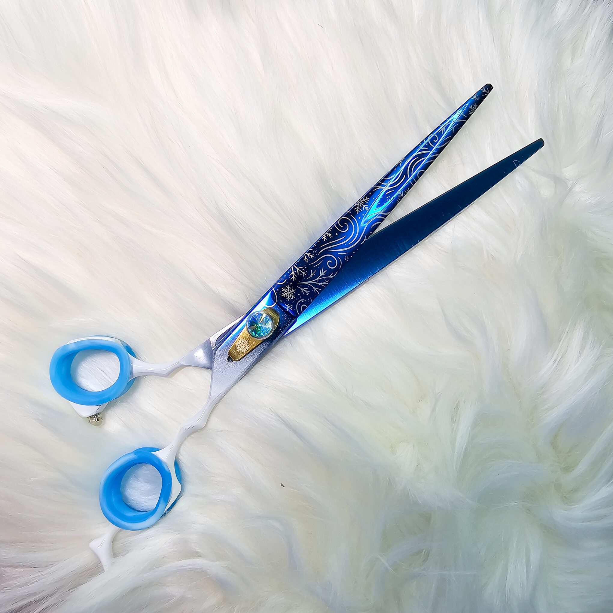 Frost straight scissor design by GrooMBox for Professional dog groomers